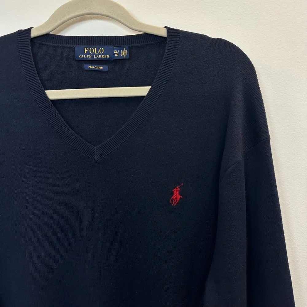 Polo PRL Ralph Lauren Pima Cotton V-Neck Sweater XL